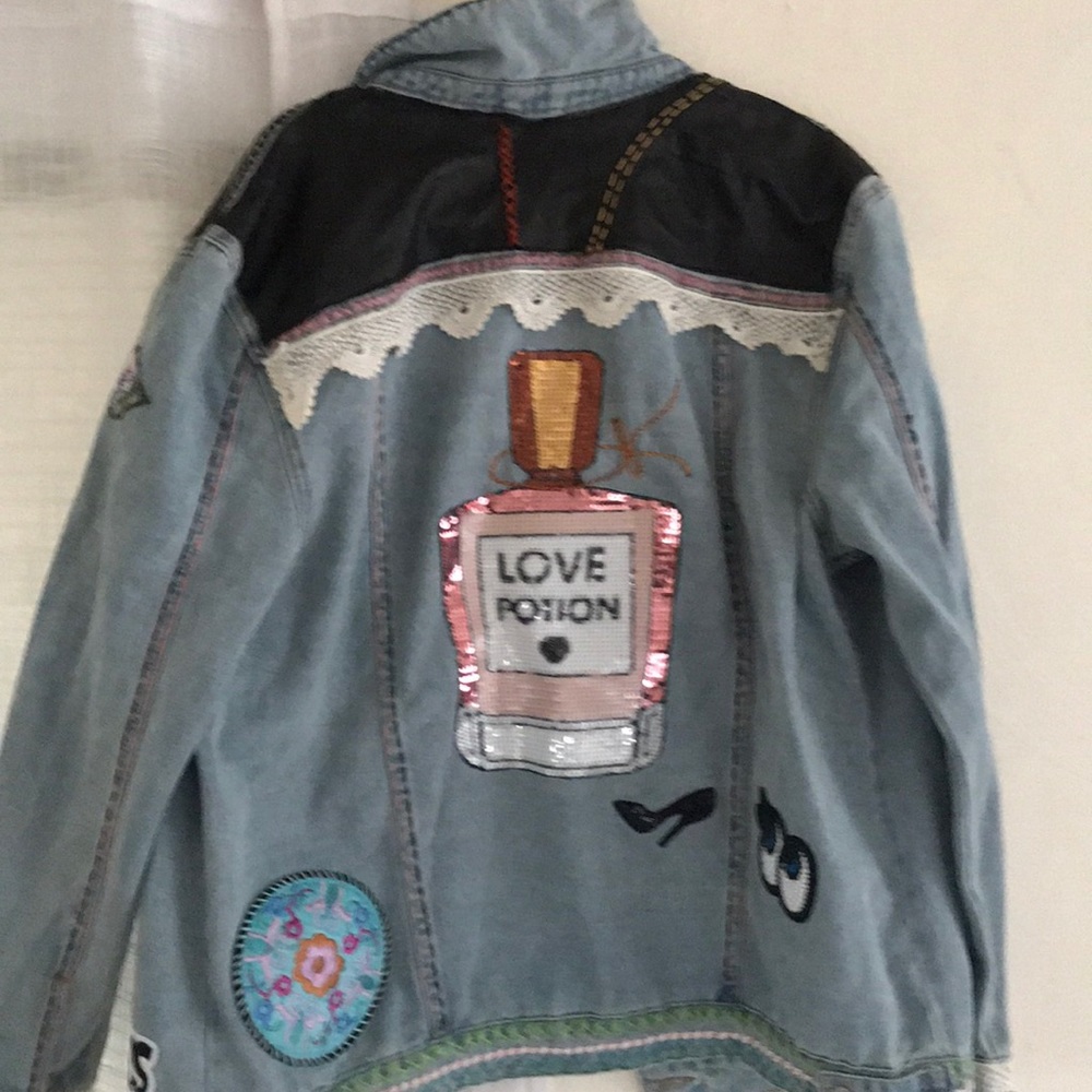 Hand Embroidered Jean Jacket - Picture 3 of 8